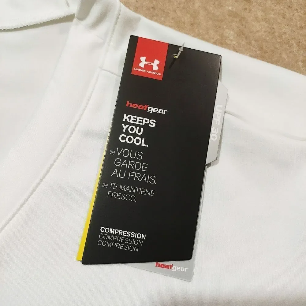 Under Armour Tactical Heat Gear White Compression Performance Shirt #6